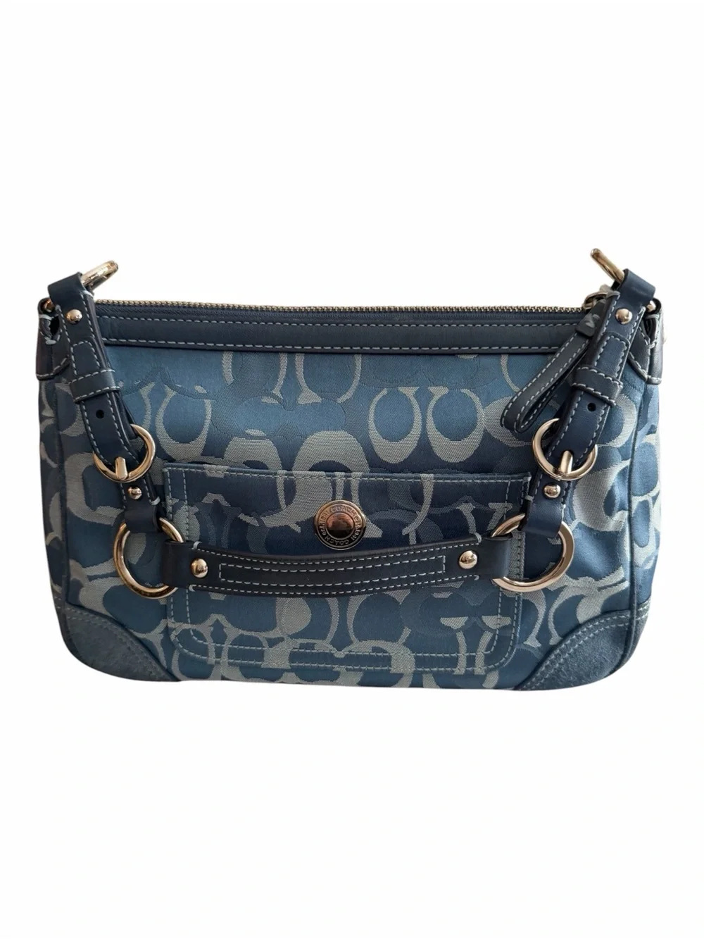 Coach Y2K Chelsea Optic Signature Jacquard and Suede Shoulder Bag - Picture 2 of 14